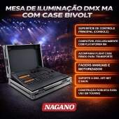 Mesa de Iluminação DMX MA com Case Bivolt