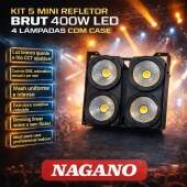 Mini Refletor Brut 400w Led 4 L�mpadas Quente/Frio com Case