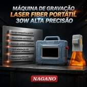 Máquina de Gravação Laser Fiber Portátil 30w Alta Precisão