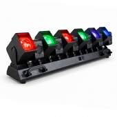 Kit 2 Barras Girat�ria M�quina Led RGB 12 Cabe�as 800w
