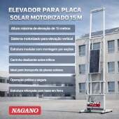 Elevador para Placa Solar Motorizado 15m 1300w 200kg