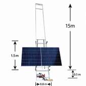 Elevador para Placa Solar Motorizado 15m 1300w 200kg