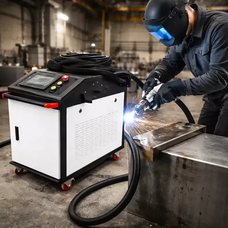 Máquina Laser 3 em 1 1500W Solda Corte e Limpeza Alta Precisão 220V Monofásico