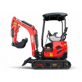 Mini Escavadeira a Diesel 25 hp 1500 kg Braço Articulado Cabine Aberta com Cobertura