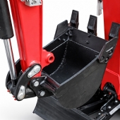 Mini Escavadeira a Diesel 25 hp 1500 kg Braço Articulado Cabine Aberta com Cobertura