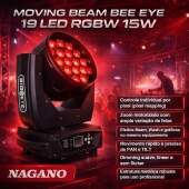 Moving Beam Bee Eye 19 LED RGBW 15w DMX512