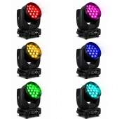 Moving Beam Bee Eye 19 LED RGBW 15w DMX512 Painel Digital