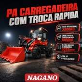 Pá Carregadeira 3300Kg Cap. De Carga 1500Kg Elevação 4,10m a Diesel 4 Cilindros
