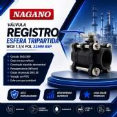 V�lvula Registro Esfera Tripartida WCB 1.1/4 Pol 32mm BSP