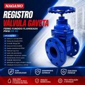 Registro V�lvula Gaveta Ferro Fundido Flangeada PN16 DN 80
