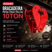 Bra�adeira Pega Viga Talha 10 Ton