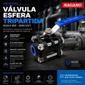 Válvula Registro Esfera Tripartida Rosca DN15 12 BSP WCB