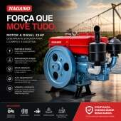 Motor a Diesel 25hp Partida Elétrica Refrigerado a Agua