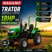 Trator Agrícola a Diesel 18hp 4x2 com Santo Antônio