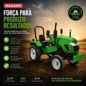 Trator Agrícola a Diesel 22Hp 4x2 com Santo Antônio