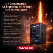 Máquina de Fogo 2 Unidades com Controlador DMX512 80w
