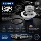 Bomba D'Água Chevrolet Agile Celta Classic Cobalt Corsa Meriva Montana Onix Prisma 2002 a 2019