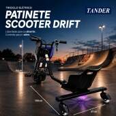 Triciclo Elétrico Scooter Patinete Drift 250W 36V até 15 km/h