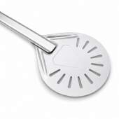 Espátula Perfurada Redonda em Alumínio Anodizado para Pizza
