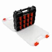 Maleta Organizadora Dupla Face 34 Compartimentos com Divisórias Ajustáveis 32 x 27 x 8 cm
