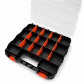 Maleta Organizadora Dupla Face 34 Compartimentos com Divisórias Ajustáveis 32 x 27 x 8 cm