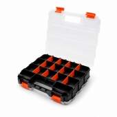 Maleta Organizadora Dupla Face 34 Compartimentos com Divisórias Ajustáveis 32 x 27 x 8 cm