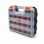 Maleta Organizadora Dupla Face 34 Compartimentos com Divisórias Ajustáveis 32 x 27 x 8 cm