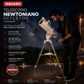 Telescópio Newtoniano Refletor Nagano 114x1000mm com Tripé 3x Buscador Ponto Vermelho
