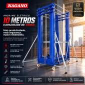 Andaime Elétrico 10 Metros Capacidade de 450kg com Controle Remoto Sem Fio