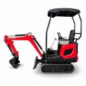 Mini Escavadeira a Diesel 12 hp 1000 kg Cabine Aberta com Cobertura