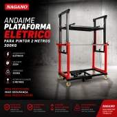 Andaime Plataforma Elétrico 300kg 2m 220v Para Pintor