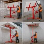Elevador Compacto Placas Drywall Gesso 3,35m Suporte Inclinável