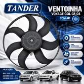Ventoinha Radiador Gol G5 G6 Voyage Saveiro 2008 a 2014 com Ar 5U0959455B 5U0959455C