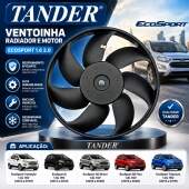 Ventoinha Radiador e Motor Ford EcoSport 1.6 16V 2012 a 2020