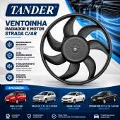 Ventoinha Radiador e Motor Strada com Ar 2001 a 2017 46816876 46816877 46816879 51822643 518826