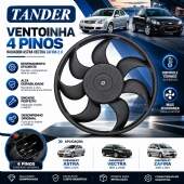 Ventoinha 4 Pinos Radiador Astra Vectra Zafira 2.0 F006B10295 F006B10296
