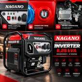 Gerador de Energia a Gasolina 6,25kVA 4T 9HP Inverter Monofásico