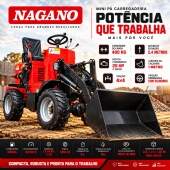 Mini Pá Carregadeira Cap. de Carga 400KG Elevação 2,4m 25hp a Diesel