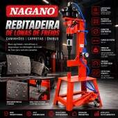 Rebitadeira Pneumática Lonas de Freio Caminhões Carretas Ônibus 6 a 10 mm 1,5 Ton