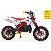 Mini Moto Cross a Gasolina 49cc 2 Tempos Freio a Disco