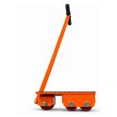 Carro Tartaruga para Movimentação de Cargas 12 Ton 360° 8 Roletes PU Barra de Direção