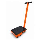 Carro Tartaruga para Movimentação de Cargas 12 Ton 360° 8 Roletes PU Barra de Direção