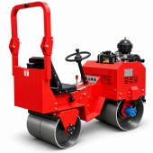 Rolo Compactador Diesel 9HP 1 Ton Assento Pé de Carneiro Vibratório 800mm