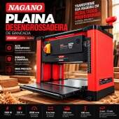 Plaina Desengrossadeira de Bancada 2000W 220V 330mm 8500 RPM