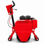 Rolo Compactador Vibratório 7 HP a Gasolina Pé de Carneiro 600 mm 13 kN com Tração Hidráulica
