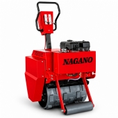 Rolo Compactador Vibratório 7 HP a Gasolina Pé de Carneiro 600 mm 13 kN com Tração Hidráulica