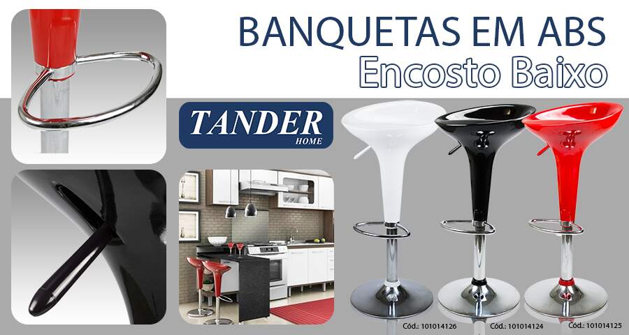 Banqueta ABS com Encosto Baixo Banqueta ABS com Encosto Baixo