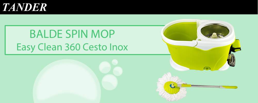 Balde Duplo Spin Easy Clean 360 com Pedal Balde Duplo Spin Easy Clean 360 com Pedal