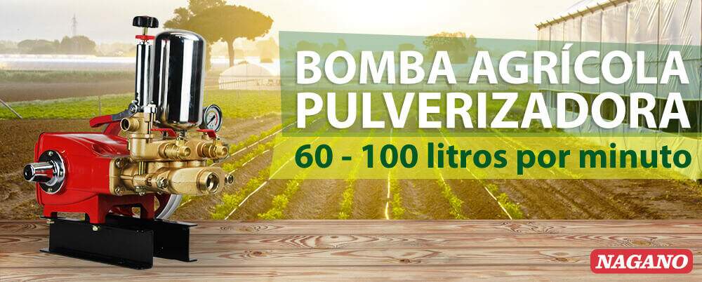 Bomba para pulverização Agrícola a pistão vazão 45 - 75 Litros por Minuto ferro - NBAP70F