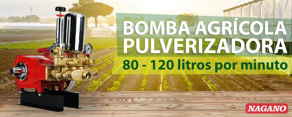 Bomba para pulverização Agrícola a pistão vazão 45 - 75 Litros por Minuto ferro - NBAP70F